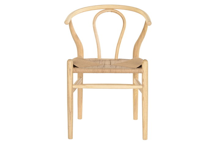 DKD Home Decor Silla Horeca Rústica Olmo Fibra Natural 48 x 80 x 56 cm (2 Unidades) Ambiente Cottage