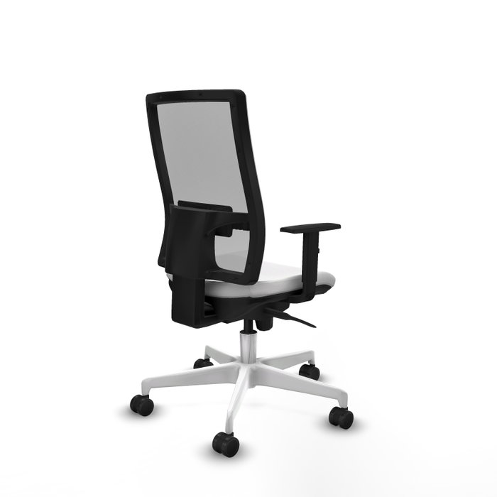 PIQUERAS Y CRESPO Silla de oficina Horna con mecanismo Sincro, Blanco y Gris PIQUERAS Y CRESPO Silla de oficina Horna con mecanismo Sincro, Blanco y Gris