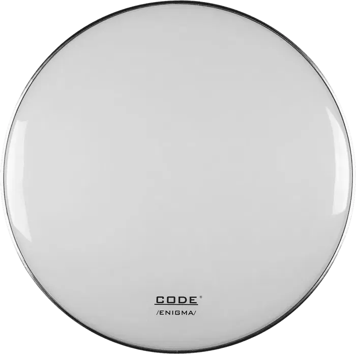 CODE Parche Bombo Resonante Enigma Blanco 22"