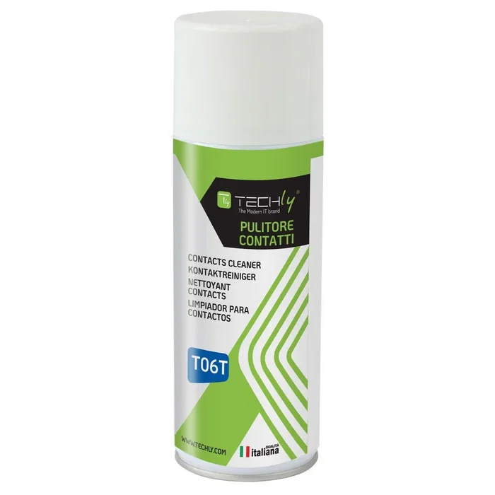 Techly ICA-CA T06T Spray Limpiador de Aire Comprimido para Contactos, Equipos y Componentes Electrónicos 200 ml