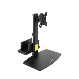 Tooq Soporte de Mesa para Monitor 17-27 Pulgadas con Soporte para CPU, Negro