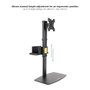 Tooq Soporte de Mesa para Monitor 17-27 Pulgadas con Soporte para CPU, Negro