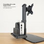 Tooq Soporte de Mesa para Monitor 17-27 Pulgadas con Soporte para CPU, Negro