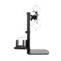Tooq Soporte de Mesa para Monitor 17-27 Pulgadas con Soporte para CPU, Negro