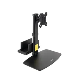 Tooq Soporte de Mesa para Monitor 17"-27" Regulable en Altura, Giratorio, Inclinable con Gestión de Cables
