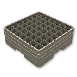 Vollrath Pujadas Cesta 49 Compartimentos con Tapa, Base + 3 Alturas, 200 mm de Alto, Modelo 49 Div Cerr Ma, Polipropileno