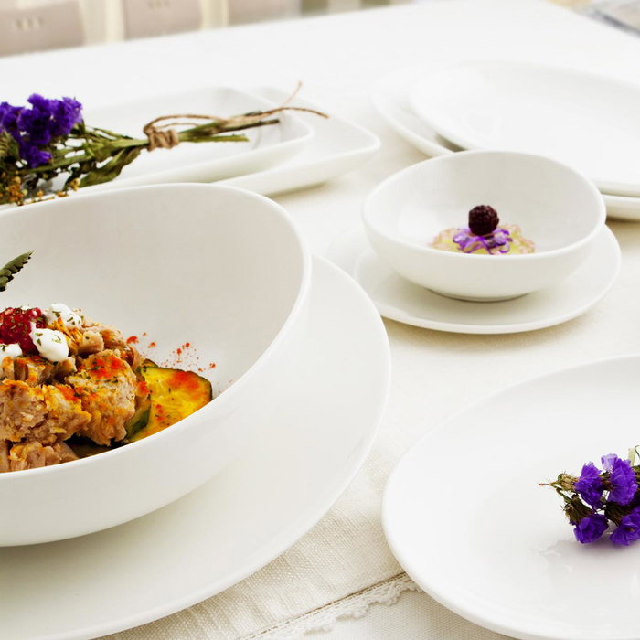 Plato Llano Porcelana Ala Elevada Vital Coupe Ariane 24 cm