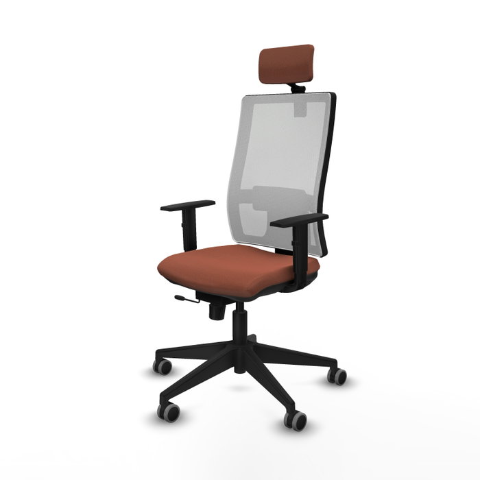 PIQUERAS Y CRESPO Silla de oficina Horna Marrón y Blanco