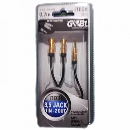 ADAPTADOR JACK ESTÉREO 3.5 MACHO A 2*JACK 3.5 HEMBRA GEBL ITCSJ2G02 - 20CM - GOLD ADAPTADOR JACK ESTÉREO 3.5 MACHO A 2*JACK 3.5 HEMBRA GEBL ITCSJ2G02 - 20CM - GOLD