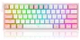 Redragon K617 Fizz RGB white/pink Teclado Mecánico Gaming 61 Teclas USB-C Cable 1.5m Blanco