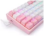 Redragon K617 Fizz RGB white/pink Teclado Mecánico Gaming 61 Teclas USB-C Cable 1.5m Blanco