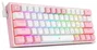 Redragon K617 Fizz RGB white/pink Teclado Mecánico Gaming 61 Teclas USB-C Cable 1.5m Blanco