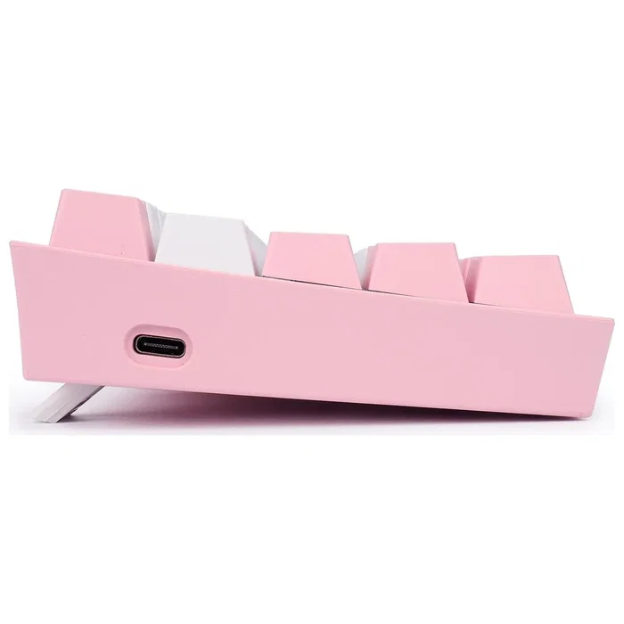 Redragon K617 Fizz RGB white/pink Teclado Mecánico Gaming 61 Teclas USB-C Cable 1.5m Blanco