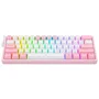 Redragon K617 Fizz RGB white/pink Teclado Mecánico Gaming 61 Teclas USB-C Cable 1.5m Blanco