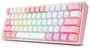 Redragon K617 Fizz RGB white/pink Teclado Mecánico Gaming 61 Teclas USB-C Cable 1.5m Blanco