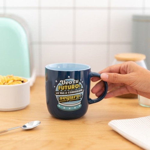 Mr. Wonderful Taza VEO TU FUTURO: LO VAS A CONSEGUIR SEGURO WOA11290ES Taza de Cerámica con Mensaje Motivador