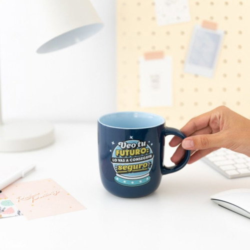Mr. Wonderful Taza VEO TU FUTURO: LO VAS A CONSEGUIR SEGURO WOA11290ES Taza de Cerámica con Mensaje Motivador