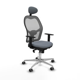 PIQUERAS Y CRESPO Silla de oficina Jorquera Gris con Mecanismo Sincro