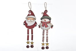 DKD Home Decor Decoración Colgante de Madera 16x1x43 cm Surtido de 2
