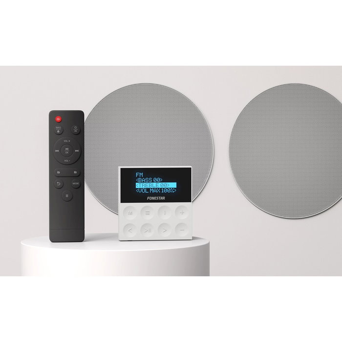 Fonestar KS-WALL Kit de sonido con 2 altavoces de techo y amplificador de pared