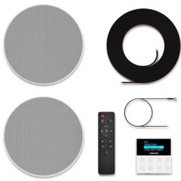 Fonestar KS-WALL Kit de sonido con amplificador de pared y 2 altavoces de techo
