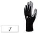 Deltaplus Guantes de Trabajo Poliester con Palma de Nitrilo para Mecánica, Grasas y Aceites, Negro-Gris, Talla 7