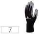 Deltaplus Guantes de Trabajo Poliester con Palma de Nitrilo para Mecánica, Grasas y Aceites, Negro-Gris, Talla 7