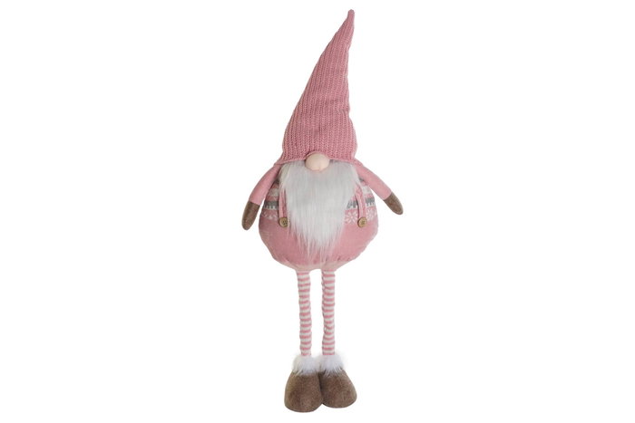 DKD Home Decor Figura Gnomo Rosa Poliéster 30x15x84 cm