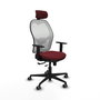 PIQUERAS Y CRESPO Silla de oficina Jorquera Sincro/Traslack Granate y Blanco