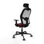 PIQUERAS Y CRESPO Silla de oficina Jorquera Sincro/Traslack Granate y Blanco