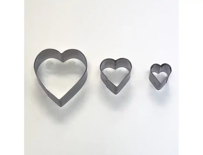 Sio-2 Cortador Metálico SIO-2 Corazón para Cerámica y Modelado - Set de 3 Piezas - Herramientas Manualidades