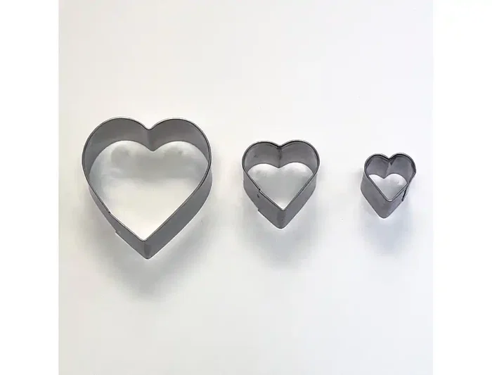 Sio-2 Cortador Metálico SIO-2 Corazón para Cerámica y Modelado - Set de 3 Piezas - Herramientas Manualidades