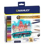 Manley Set Creativo de Lápices de Colores de 23 Piezas