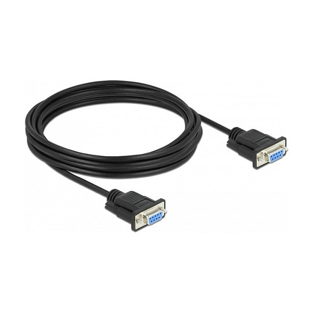 DeLOCK Cable serie RS-232 D-Sub9 hembra a hembra de módem nulo 4 m