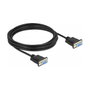 DeLOCK Cable serie RS-232 D-Sub9 hembra a hembra de módem nulo 4 m