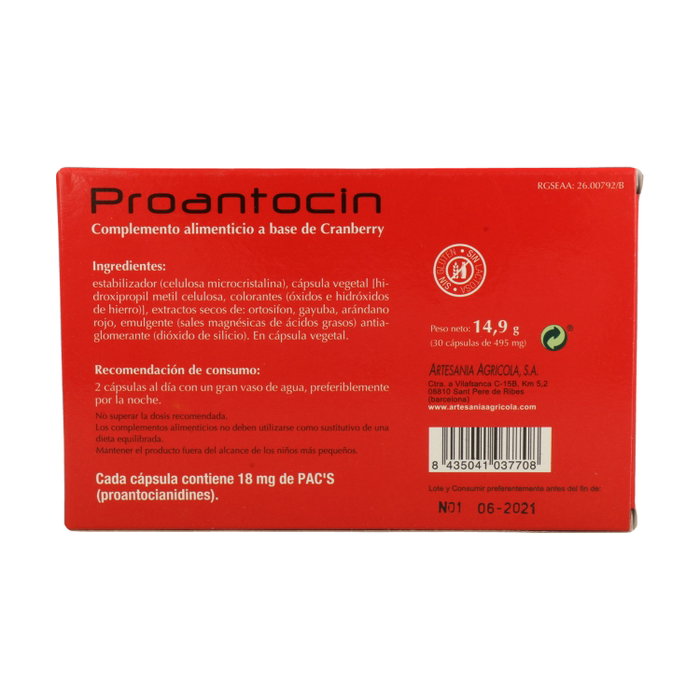Plantis Proantocin Bienestar de las Vías Urinarias 30 cápsulas Plantis Proantocin Bienestar de las Vías Urinarias 30 cápsulas