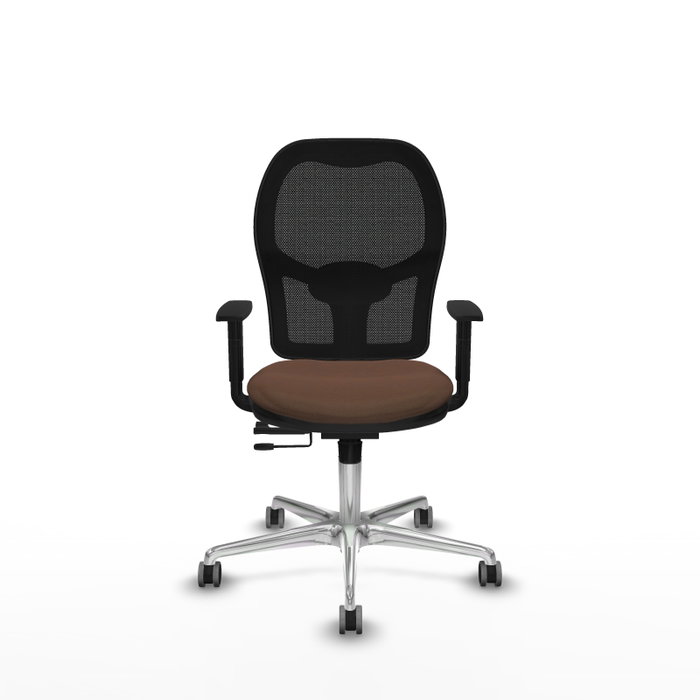 PIQUERAS Y CRESPO Silla de oficina Jorquera con mecanismo Sincro/Traslack, marrón oscuro y negro PIQUERAS Y CRESPO Silla de oficina Jorquera con mecanismo Sincro/Traslack, marrón oscuro y negro