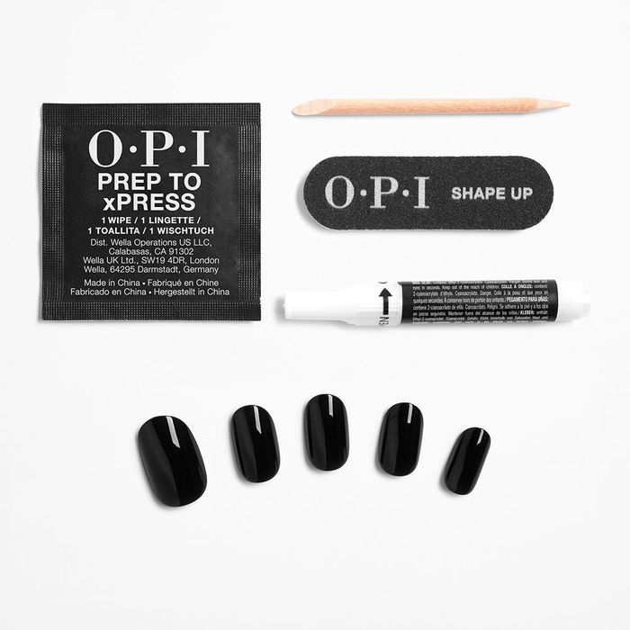 OPI xPRESS/ON Uñas Artificiales Tonos Icónicos #Lady in Black 30 u