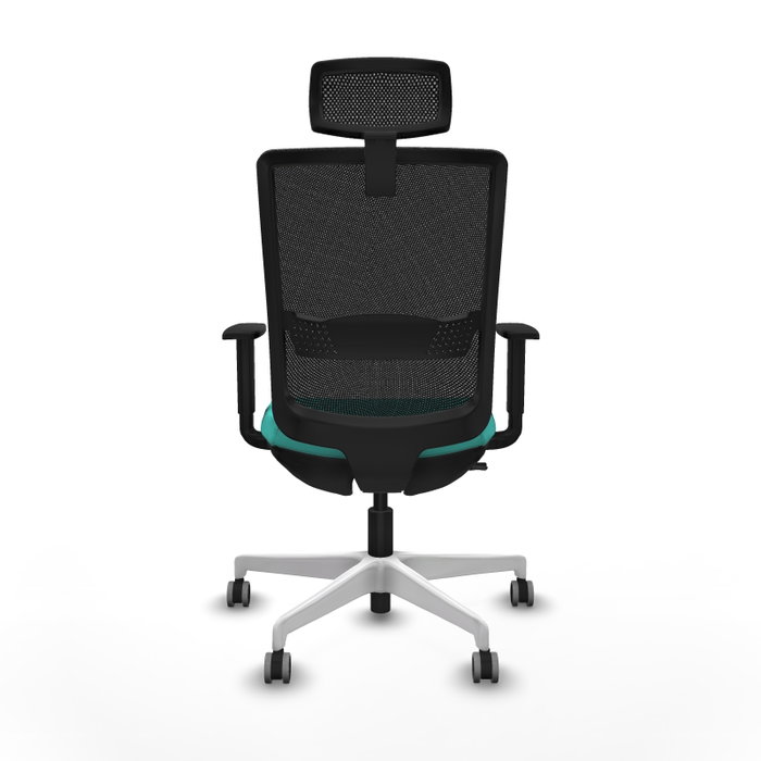 PIQUERAS Y CRESPO Silla de oficina Haches con mecanismo Sincro/Traslack, Turquesa y Negro