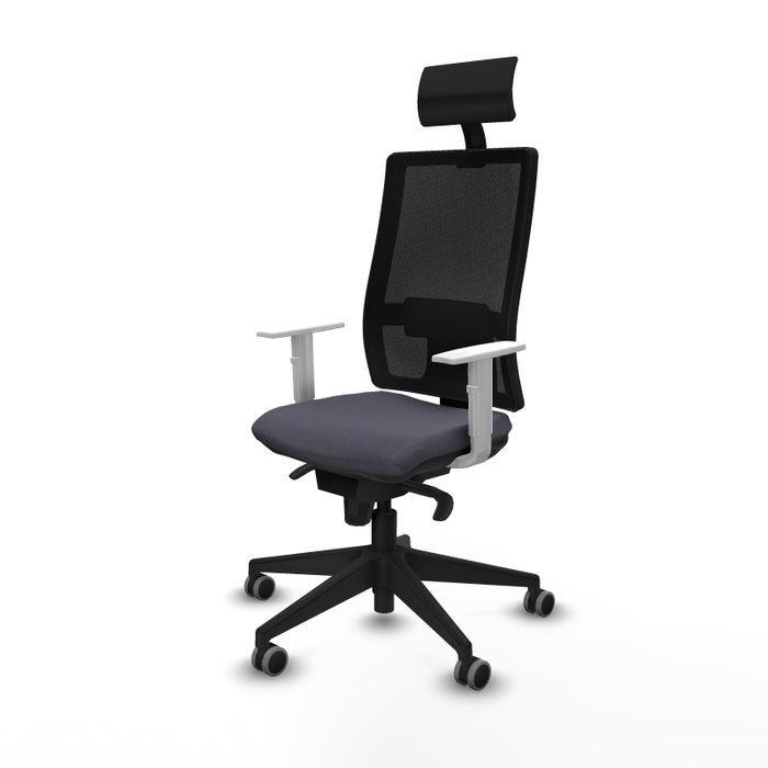 PIQUERAS Y CRESPO Silla de oficina Horna con mecanismo Sincro, Gris oscuro y Negro PIQUERAS Y CRESPO Silla de oficina Horna con mecanismo Sincro, Gris oscuro y Negro