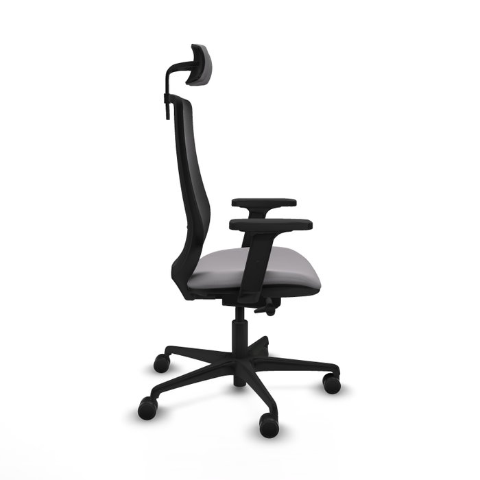 PIQUERAS Y CRESPO Silla de oficina Mardos con mecanismo Sincro/Traslack, Gris y Negro