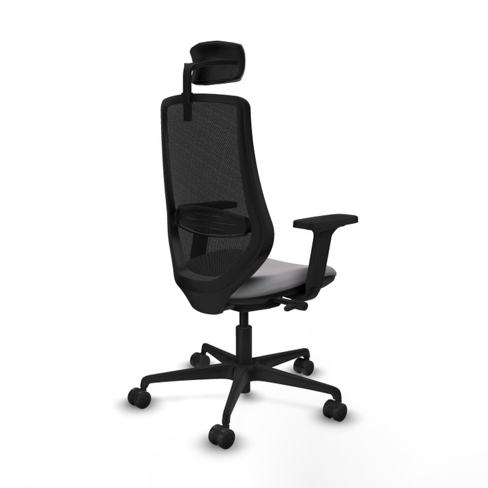 PIQUERAS Y CRESPO Silla de oficina Mardos con mecanismo Sincro/Traslack, Gris y Negro