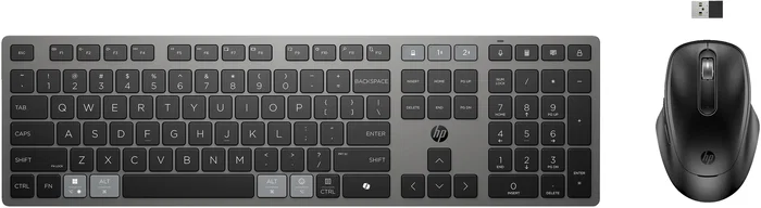 HP 725 Combo de teclado y ratón inalámbricos recargables multidispositivo, Negro
