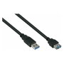 Kabelmeister Cable de extensión USB 3.0 tipo A macho a tipo A hembra, 2m, negro
