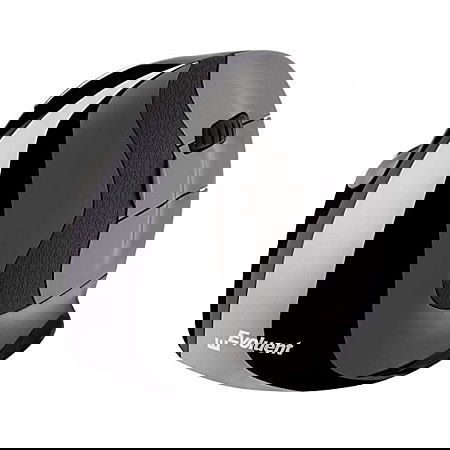 Evoluent Vertical Mouse D large right hand/6buttons/wired Ratón ergonómico para diestros, Negro/Gris, Láser, USB