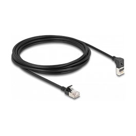 DeLOCK Cable de red RJ45 Cat.6A S/FTP Slim 90° Negro 3 m
