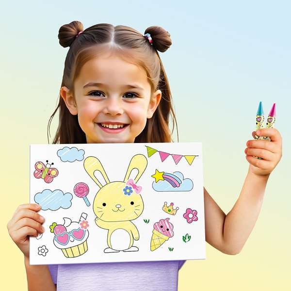 Canal Toys Pizarra Impresora Doodle Copy con 35 Plantillas - Dibuja, Imprime y Colorea - Incluye Papel y Crayones - 40x33x6 cm
