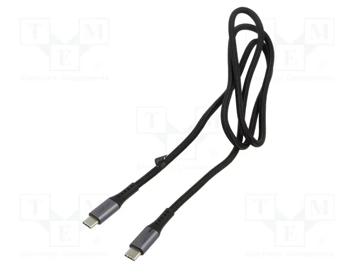 LogiLink Cable USB-C 20 Gb/s, 240W, 1m, Negro LogiLink Cable USB-C 20 Gb/s, 240W, 1m, Negro