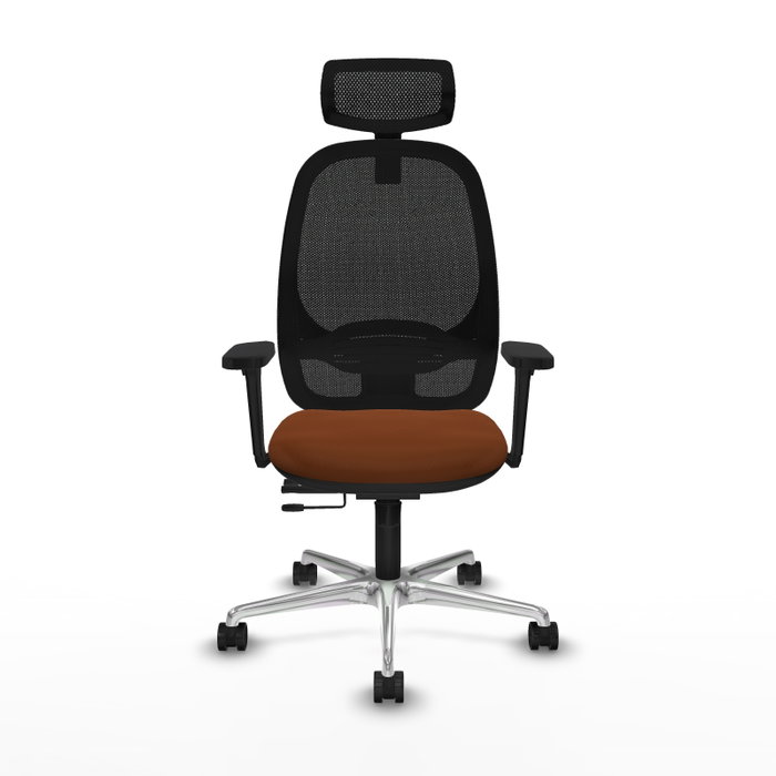 PIQUERAS Y CRESPO Silla de oficina Cilanco con mecanismo Sincro/Traslack Marrón y Negro