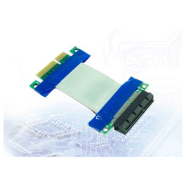 Inter-Tech Riser Card Extender PCIe x4 flexible de 5 cm